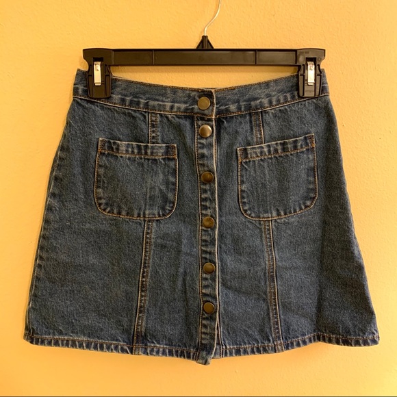 UO Button Up Denim Skirt - Picture 2 of 6